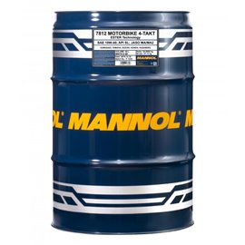 Mannol, motorový olej 4T Motorbike 10W40 60L Ester + MA2 Syntetic (7812) (API SL) - 1 sud 60 L